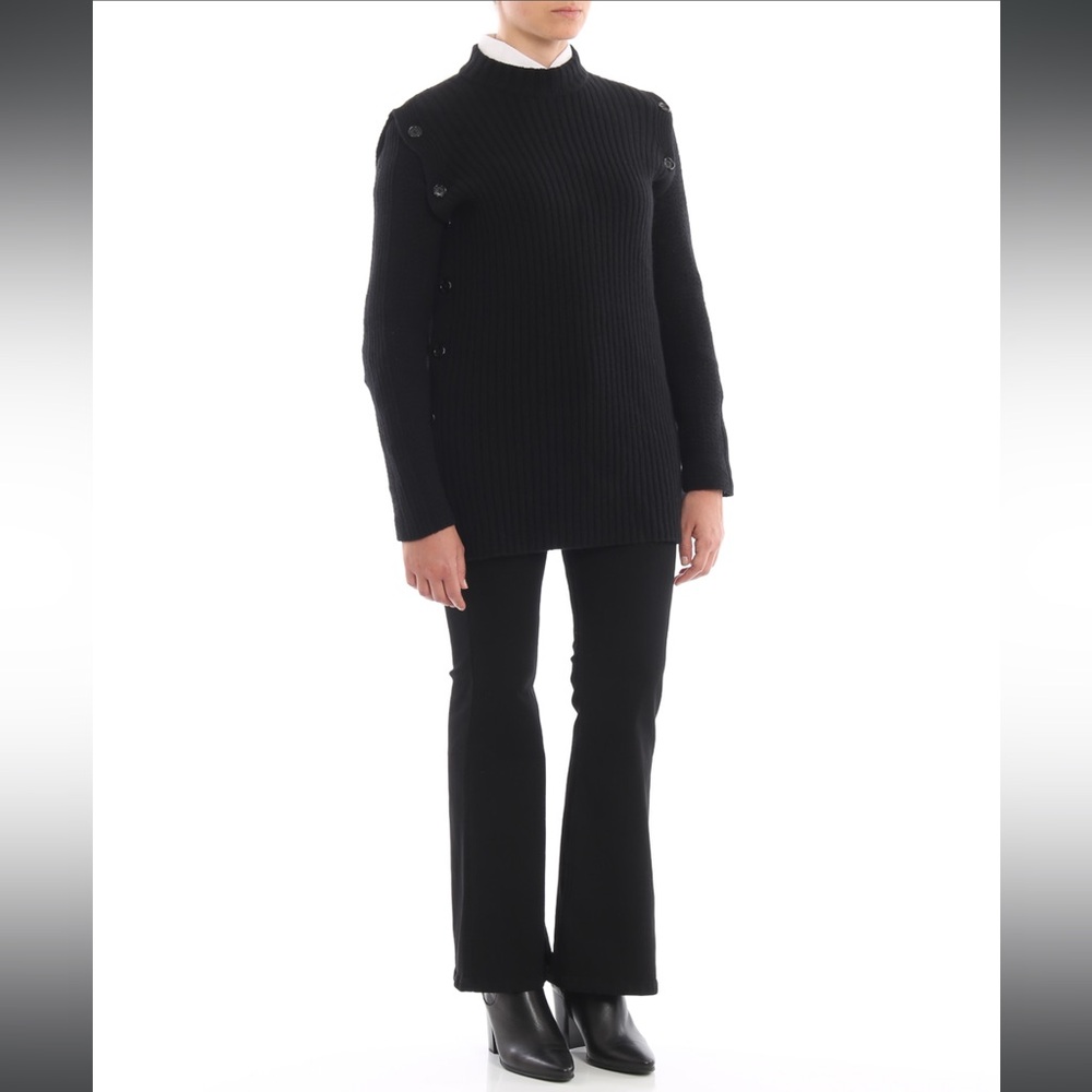 MARNI Black‎ wool sweater with detachable sleeves